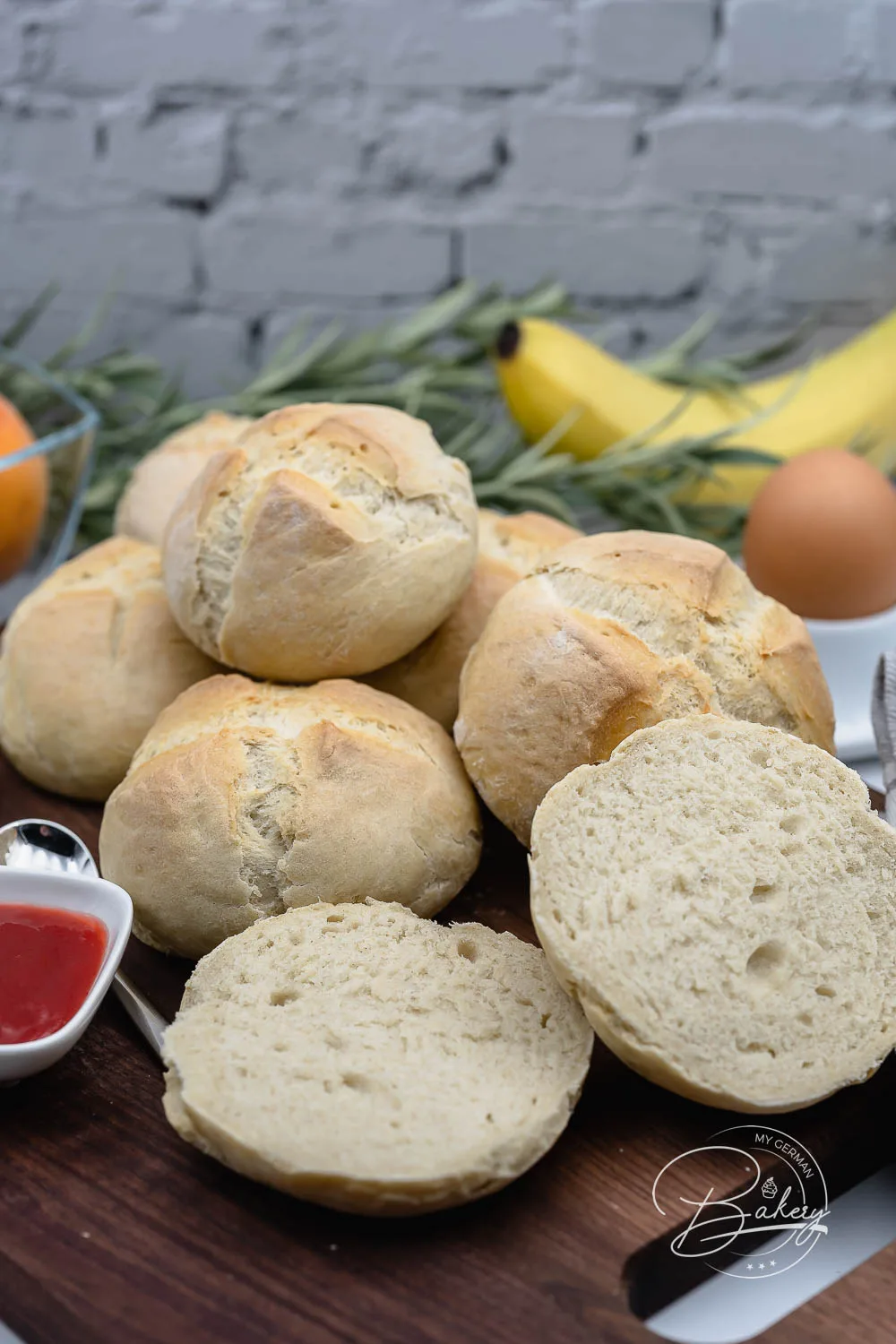 Einfaches Brötchen Rezept - Bäckerei Sonntagsbrötchen - Sonntagsbrötchen wie vom Bäcker - schnelle Sonntagsbrötchen selbst gemacht - leckere Brötchen selber backen